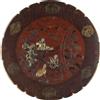 Piatto Antico Epoca Meiji 1868-1912 Bronzo Scena lohan Decorazioni