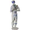 Grande Statua Antica in Maschera Prima Metà '900 Terracotta Smaltata