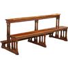 Panca Antica '800-'900 Legno di Noce Montanti e Gambe Traforate Arredo