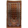 Tappeto Vintage Beluci Iran Lana Nodo Fine Fabbricazione Manuale