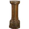 Colonna Classica Antica Fine 800 Terracotta Dipinta Elementi Fogliacei