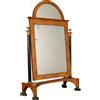 Specchiera Impero Italia '800 Psiche antica Legno acero Cornice dorata