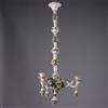 Lampadario Antico Capodimonte 3 Luci Porcellana Italia XX Secolo