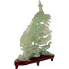 Scultura Antica in Giada Cina Base in Legno XX Secolo