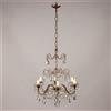 Lampadario Antico a 6 Luci Metallo Vetro Italia XX Secolo