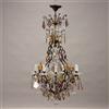 Lampadario Antico Pendenti in Cristallo 8 Luci Italia XX Secolo