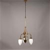 Lampadario Antico in Bronzo Dorato Italia XX Secolo