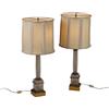 Lampade Antiche da Tavolo Parigi '900 Cristallo molato Bronzo Paralumi