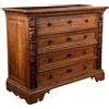 Cassettone Antico Barocco Italia '700 Noce Cassetti Piano sagomato