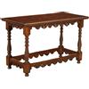 Tavolo Antico Barocco Inizio '700 Legno di Noce Gambe Tornite Plinto