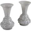 Vasi Antichi Liberty 800-900 Vetro Lattimo Decori Fiori Foglie Acanto