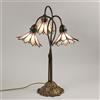 Lampada Antica Stile Tiffany Vetro Colorato Metallo Francia '900
