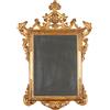 Specchiera Antica '900 Cornice Legno Dorato Intagliato Motivi Floreali