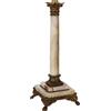 Colonna Antica '900 Bronzo Dorato Cesellato Onice Piedi Foggia Ferina