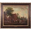 Dipinto Antico D. Teniers III Pittura Olio su Tela Quadro '600 Cornice