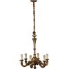 Lampadario Antico Stile Neorinascimento Inizio '900 Legno Dorato