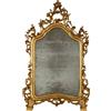 Piccola Specchiera Antica Legno Dorato Intagliato Italia XX secolo