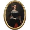 Dipinto Antico 1666 Ritratto di Giovane Donna Pittura Olio su Tela