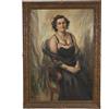 Dipinto Antico '900 Giuseppe Mascarini Ritratto Femminile Olio su Tela