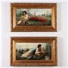Dipinto Antico Olio su tela Coppia di Innamorati Pittura Quadro '900