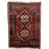 Tappeto Vintage Afshari Iran Lana Nodo grosso Fabbricazione Manuale