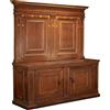 Credenza Alzata Antica Tondi Dorati Gattice Noce Italia XVII secolo