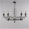 Lampadario Antico Ferro Battuto Italia inizio XX secolo