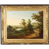 Dipinto Antico Paesaggio Italia '800 Quadro Olio su Tavola Pittura