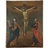 Dipinto Antico '700-'800 Soggetto Sacro Crocifissione Olio su Tela