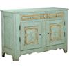 Credenza Vintage a Doppio Corpo '900 Legno Intagliato Pioppo Cassetti