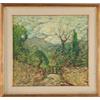 Dipinto Antico Raoul Viviani Italia '900 Paesaggio Pittura Olio su Cartone