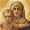 Dipinto Antico G. Gennaro 800 Madonna con Bambino Pittura Olio su Tela