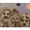 Dipinto Contemporaneo C. Pozzati Album di Famiglia 2001 Olio su Tela