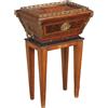 Tavolino a Bauletto Stile Eclettico Antico Tuia Mogano Italia XXsecolo