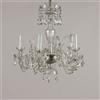 Lampadario Antico a Cinque Luci '900 Cristallo di Boemia Lumi