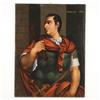 Quadro Antico Ritratto dell'Imperatore Vitellio Olio su Tela '700
