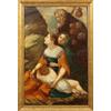 Dipinto Antico Soggetto Sacro Olio su Tela XVIII-XIX Secolo