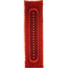 Tappeto Vintage 341x93cm Lana Pelo lungo Italia '900 Arredo Rosso