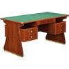 Scrivania Vintage in Legno Esotico Ottone Italia Anni 60