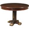 Tavolo Vintage Italia Anni 50-60 Piano Impiallacciato Mogano Ottone