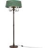Lampada Vintage da Terra Italia Anni 50 Ottone Tessuto plastificato