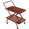 Carrello Vintage anni 50 Impiallacciatura Faggio Tinto Legno Massello