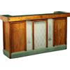 Banco Reception Vintage Primi '900 Legno Larice Vetro Decorato Mobilio