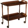 Carrello Vintage di Servizio Anni 50 Legno Impiallacciato Tinto Noce