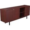 Mobile Sideboard Vintage Anni 60 Ante Laminato Gambe Metallo Mobilio