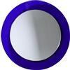 Specchio Vintage da Parete Anni 60 Vetro Specchiato Cornice Vetro Blu