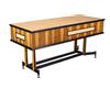 Banco Vintage da Negozio Italia Anni 60 Metallo smaltato Formica Noce