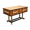 Banco Vintage da Negozio Italia Anni 60 Metallo smaltato Legno Noce