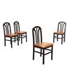Sedie Design Anni 70-80 Legno Faggio tinto Sedute imbottite Similpelle