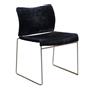 Sedia Design K. Takahama Simon Gavina Anni 70 Metallo Velluto blu